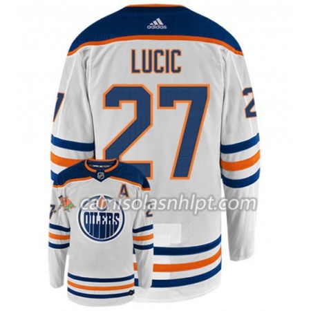 Camisola Edmonton Oilers MILAN LUCIC 27 Adidas Branco Authentic - Homem